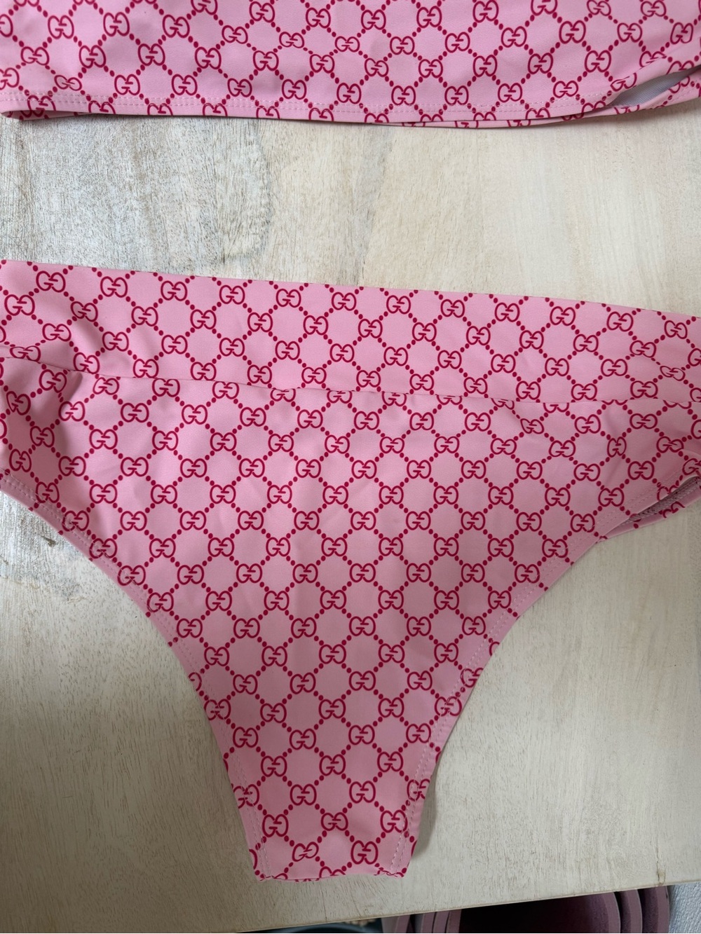 Pink GG Print Bikini - Picture 5 of 8